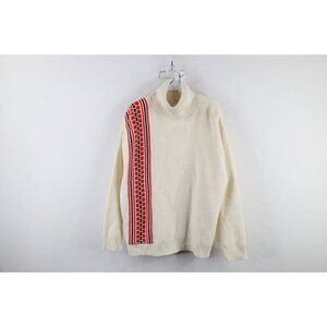 Vtg 70s Yamaha Racing Mens XL Rollin Molly Sanders Design Turtleneck Sweater USA